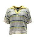 Maglione collo filo righe