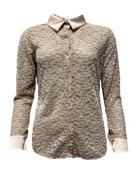Camicia pizzo-velluto