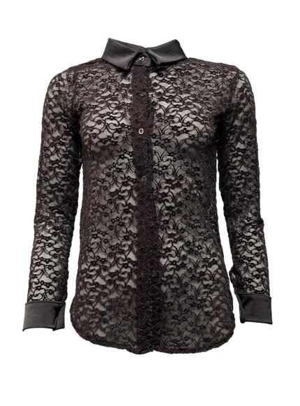 Camicia pizzo-velluto