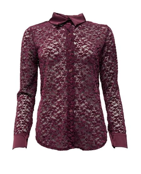 Camicia pizzo-velluto