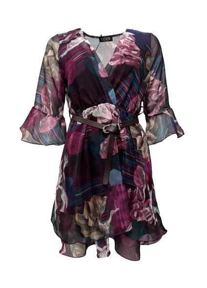 Abito corto balze chiffon st.