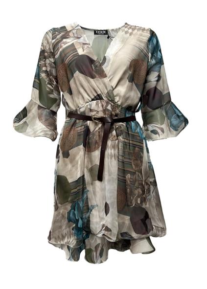 Abito corto balze chiffon st.