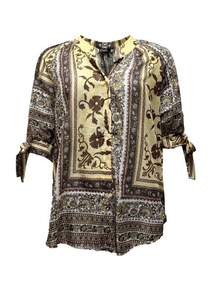 Camicia quadro-fiori