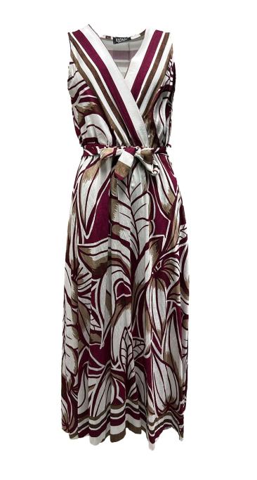 Abito scollo incrocio fantasia