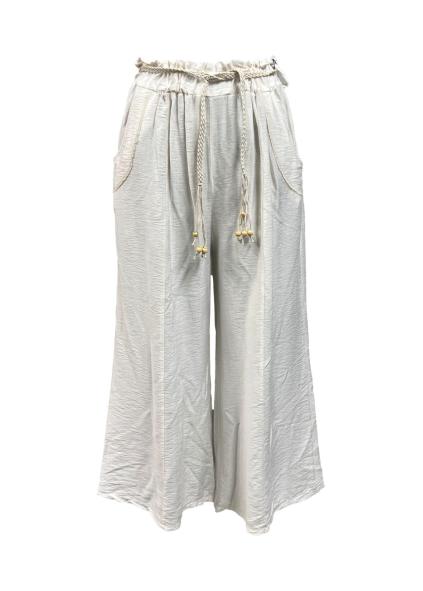 Pantalone cintura treccia