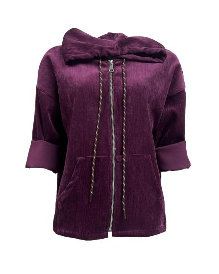 Felpa velluto zip