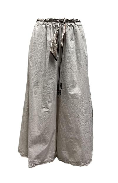 Pantalone cotone ampio foulard