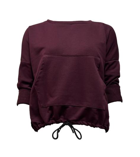 Maglia felpa tasche e laccetto