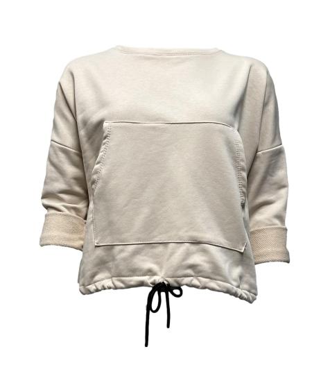 Maglia felpa tasche e laccetto