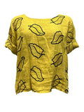 Maglia lino foglie
