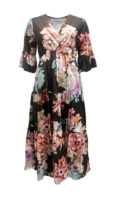 Abito kimono incrocio fiori
