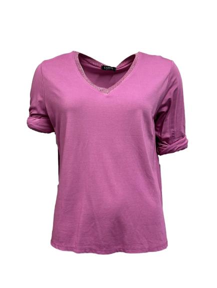 Maglia scollo lurex