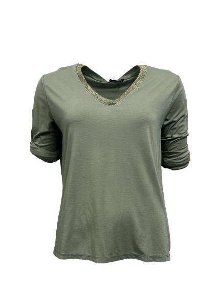 Maglia scollo lurex