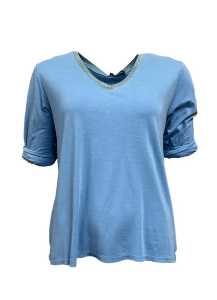 Maglia scollo lurex