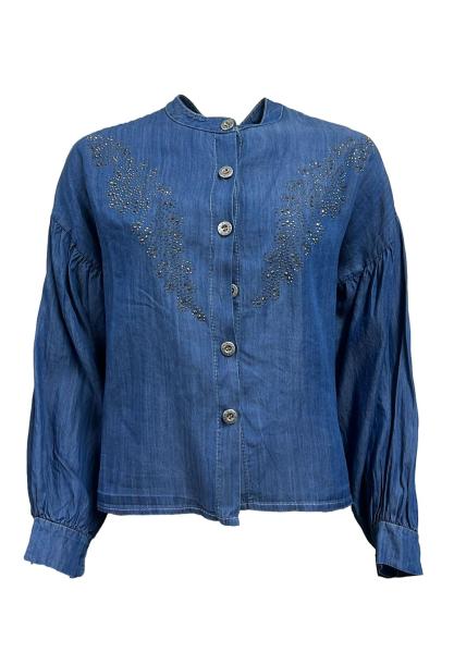 Camicia tencel strass