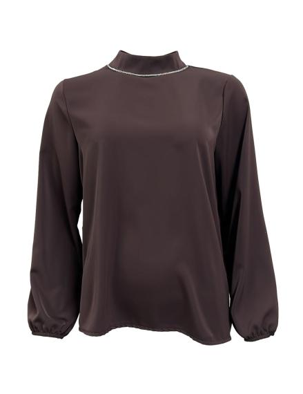 Blusa lupetto strass