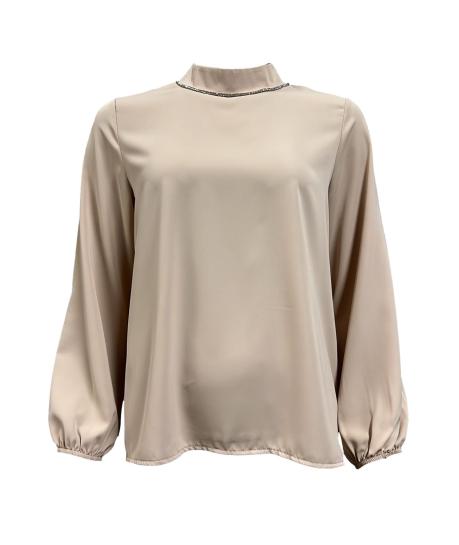 Blusa lupetto strass