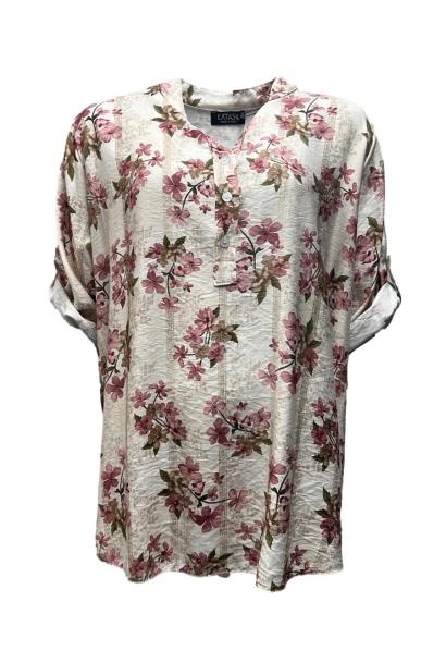 Camicia larga fiori