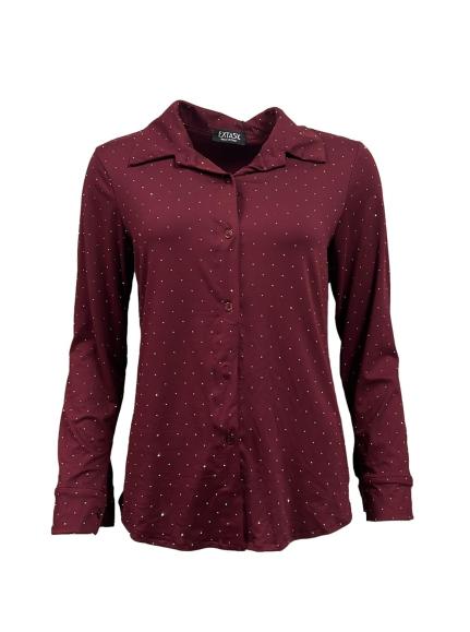 Camicia viscosa strass