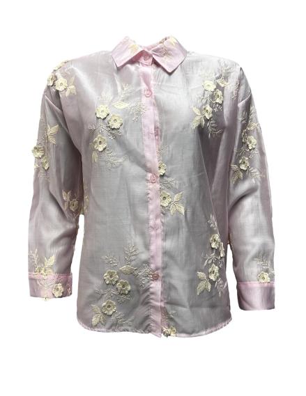 Camicia ricamo fiori