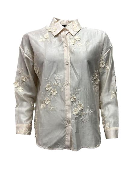 Camicia ricamo fiori