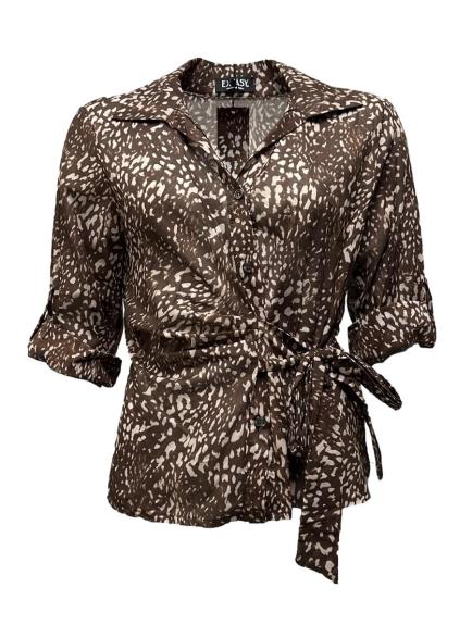 Camicia arriccio fiocco fianco stampe varie