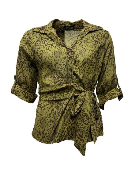 Camicia arriccio fiocco fianco stampe varie