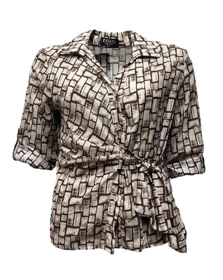 Camicia arriccio fiocco fianco stampe varie