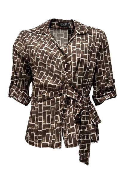 Camicia arriccio fiocco fianco stampe varie