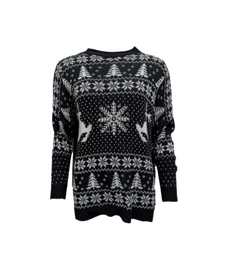 Maglione lungo alberi fiocco