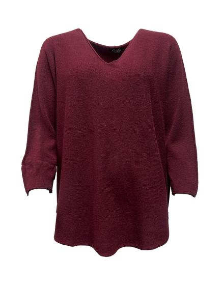 Maglia over scollo V lana