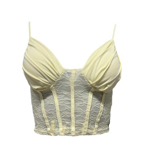 Top coppe raso e pizzo