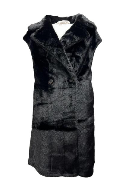 Pelliccia lunga smanicata