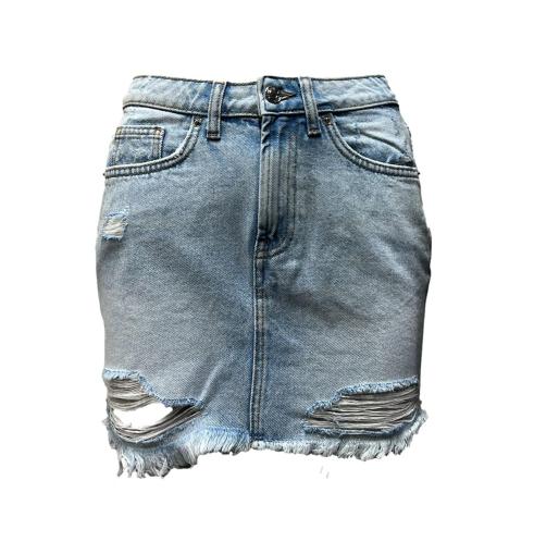 Minigonna jeans chiaro